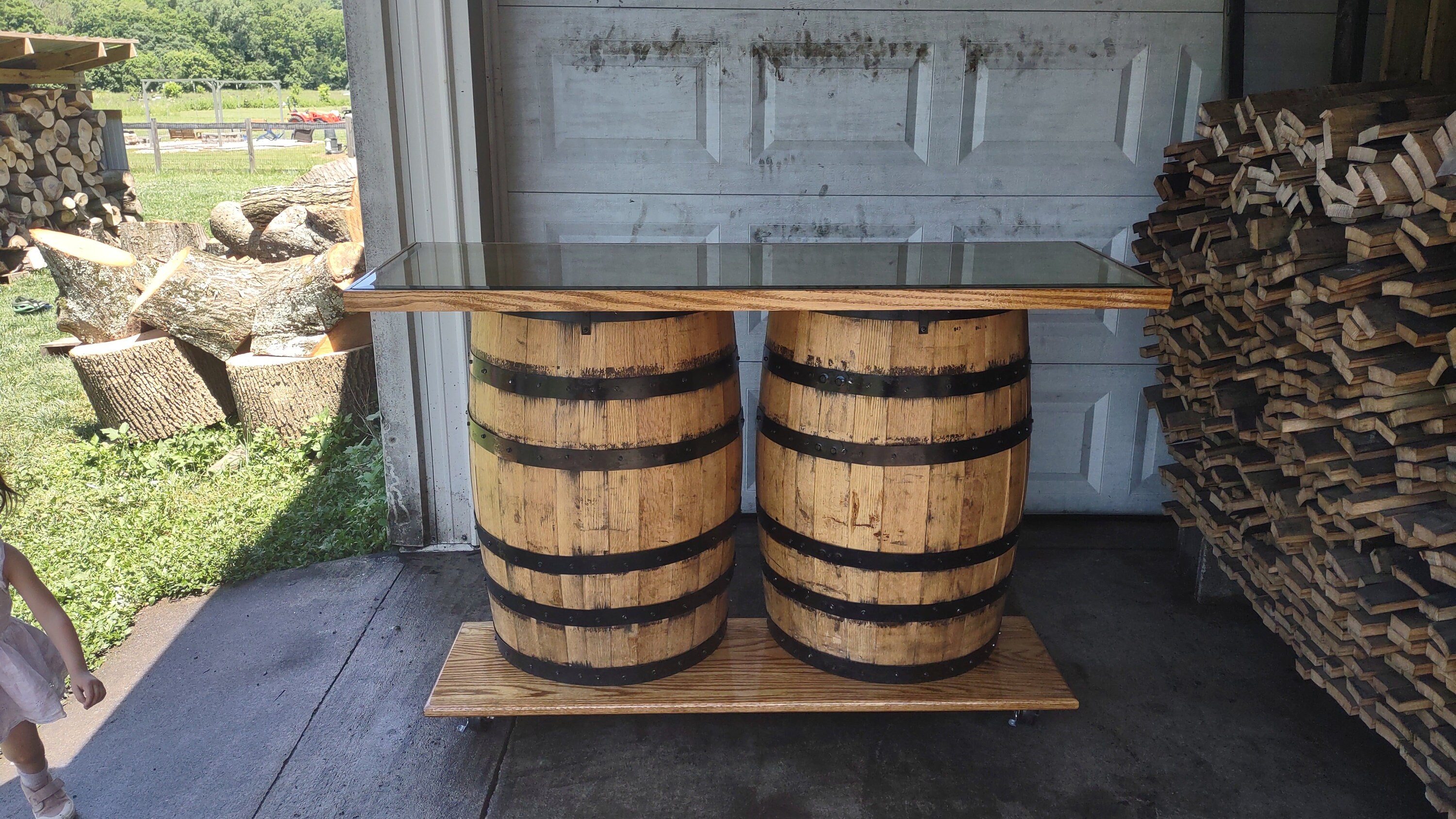 Whiskey Barrel Table Plans