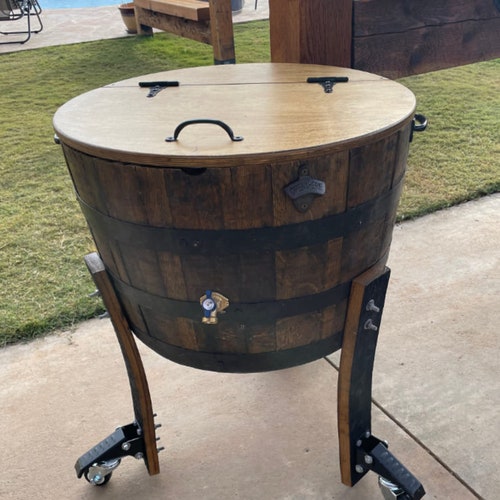 1/2 Whiskey Barrel Partyevent Coolericechest C/liner Etsy