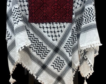 Palestinian Kuffiyeh Embroidered Blouse. Made in Palestine.