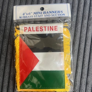 Palestine Flag Car Windshield Suction Attachment, Free Palestine