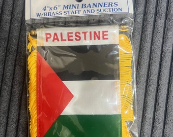 Palestine Flag Car Windshield Suction Attachment, Free Palestine