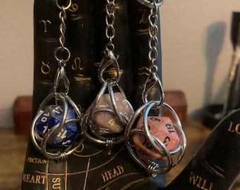 D20 Captive Dice Pendant Keychain