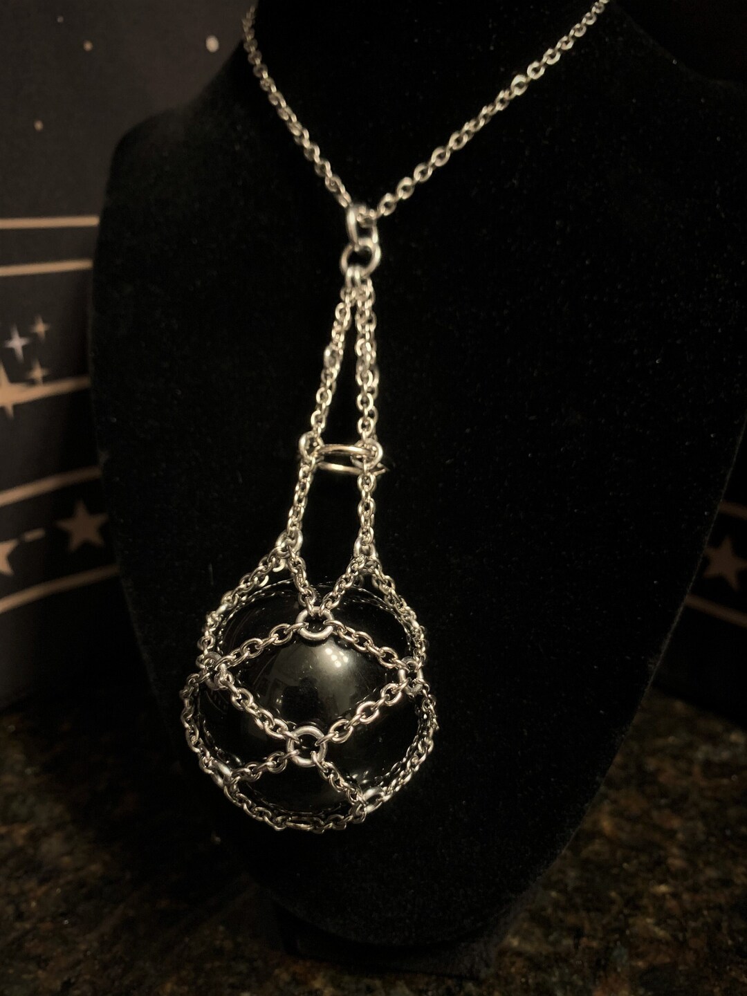 Interchangeable Crystal Chain Pouch for Large Crystal Silver Chainmail ...