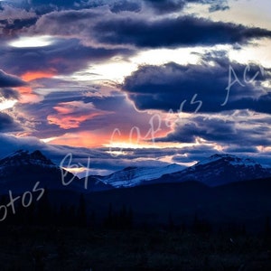 Sunset mountian photo,  digital download printable photo