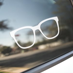 Glasses Vinyl Car Decal