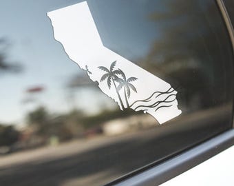 California State Outline Vinyl Decal: Laptop, Window Sticker