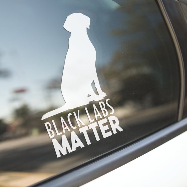 Black Lab Car Decal Etsy