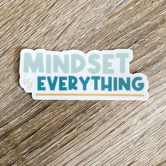 Mindset is Everything Sticker Motivational Quote Trendy Etsy