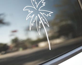 Palm Tree Vinyl Decal: Tropical Car Window Sticker