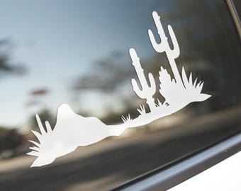 Desert Landscape Vinyl Decal: Nature Inspired Art