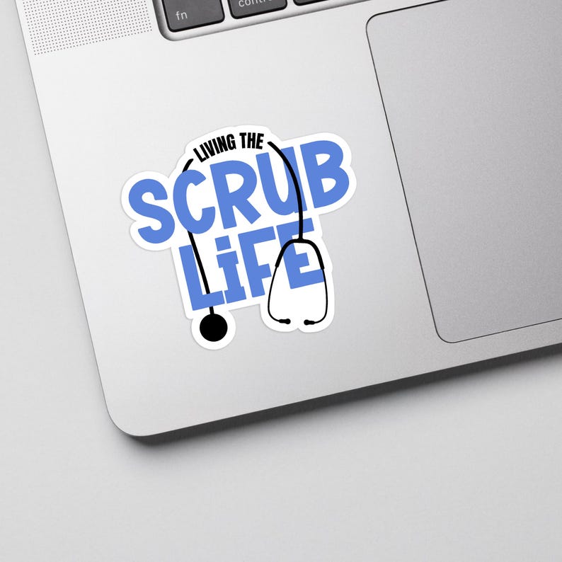 Living the Scrub Life Vinyl Sticker | Nurse Gift - Etsy