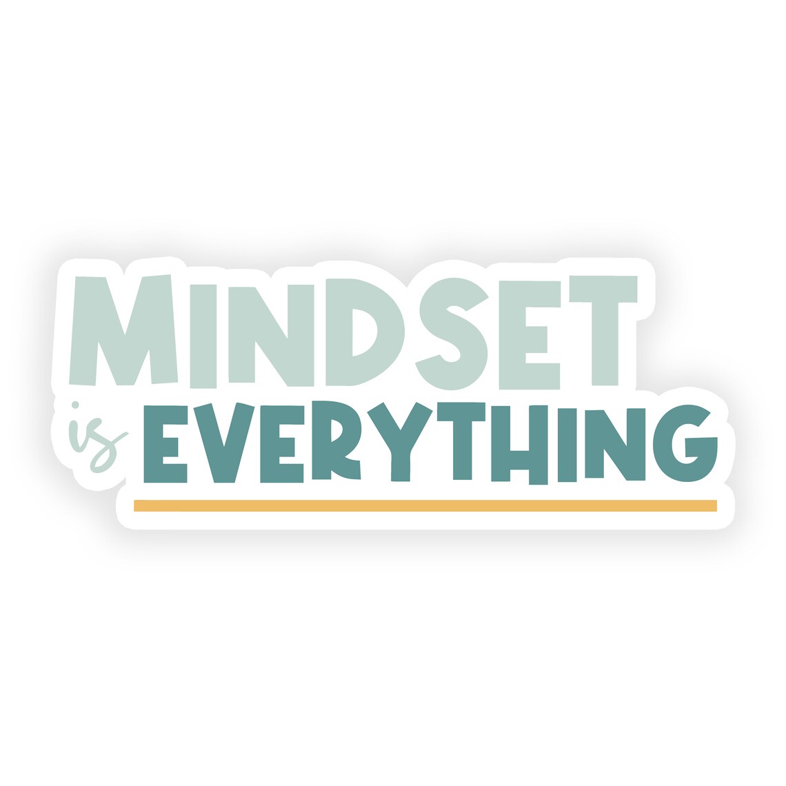Mindset is Everything Sticker Motivational Quote Trendy Etsy