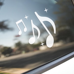 Musical Notes Vinyl Decal | Music Car Window Decal