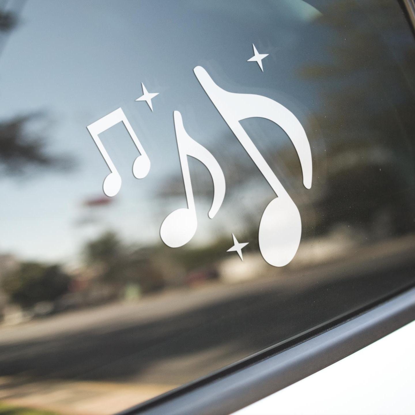 Musical Notes Vinyl Decal | Music Car Window Decal