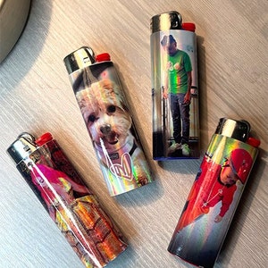 Custom Photo Lighter | Personalized Gift with Holographic Finish