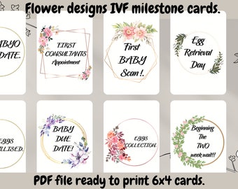 Tarjetas de hitos del viaje de FIV- IUI, Viaje de FIV, Tratamientos de fertilidad, Tarjetas de hitos del Diario 31, Infertilidad, Fertilidad, Digital, Imprimible