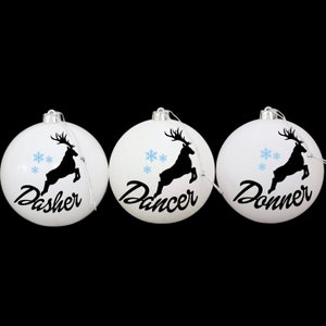 Christmas Reindeer SVG Bundle: Baubles, Santa, Cricut, Silhouette (Digital Download)