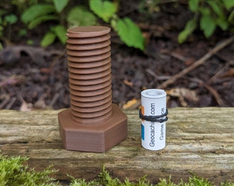 Fake Bolt Geocache Container Ready to Hide Waterproof Log