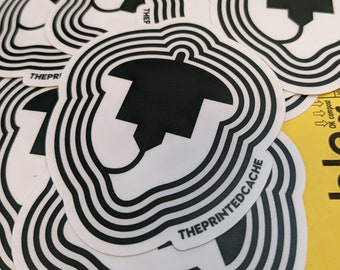 ThePrintedCache Geocache Acorn 3D Printer Sticker