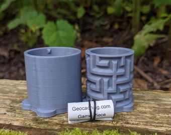 Maze Cylinder Geocache Container Ready to Hide WaterProof Log