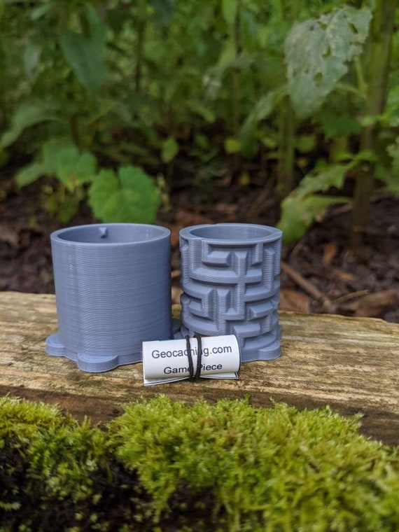 Maze Cylinder Geocache Container Ready to Hide Waterproof Log 