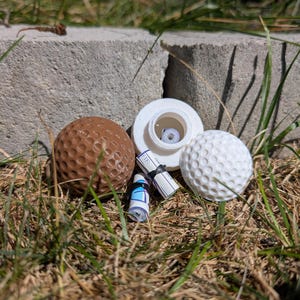 Golf Ball Geocache Container Ready to Hide Waterproof Log