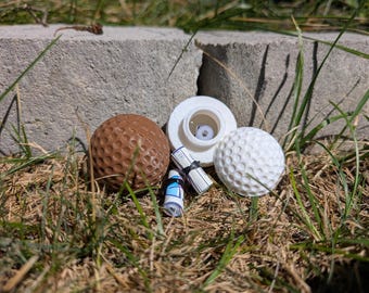 Golf Ball Geocache Container Ready to Hide Waterproof Log