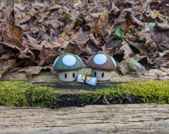 Super Mario 1UP Mushroom Geocache Ready To Hide Waterproof Log Magnetic