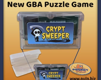 Crypt Sweeper GBA Game, Retro Puzzle Strategy, Physical Cartridge