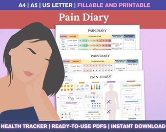 Pain Tracker Printable PDF — Headache & Migraine Log, Symptom Tracker, Chronic Illness Journal, Health  Wellness Planner, Doctor Visit Sheet