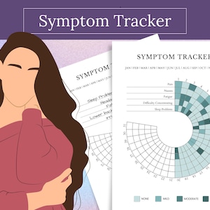 Symptom Tracker Printable & Editable Template | Chronic Pain Tracker | Symptom Diary | Health Tracker | Health Diary | Chronic Illness