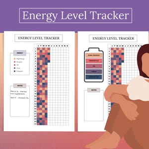 2025 Energy Levels Tracker | Year in Pixels Journal Template | Daily Energy Tracker | Rate My Day | Yearly Tracker | Wellness Tracker