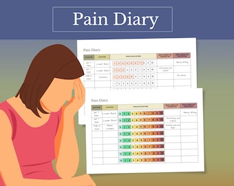 Pain Tracker Printable PDF — Headache & Migraine Log, Symptom Tracker, Chronic Illness Journal, Health  Wellness Planner, Doctor Visit Sheet