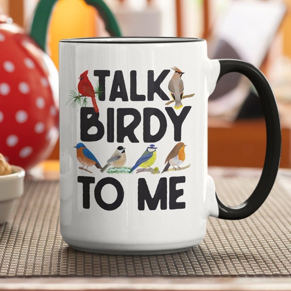 Birdwatching Gifts, Talk Birdy to me, Birding Mug, Bird Lover Gifts, Bird watching Coffee Cup, Ornithology Ornithologist Gifts
