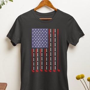 Golf American Flag Shirt, Funny Golfing Tshirt, Funny Gifts for Golfers, Golf Club Tee Balls Shirt, US Flag Golf Shirt
