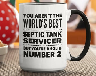 Regalo de servicio de tanque séptico, taza de técnico séptico, taza de café séptico, tipo de tanque séptico, taza séptica divertida, regalo para hombre de servicio séptico