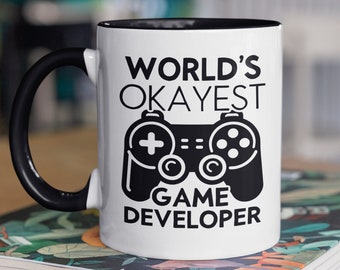 Game Developer Gifts, Funny Video Game Programmers Mug, Presents for Games Developers, World's Okayest Game Developer, Game Designer