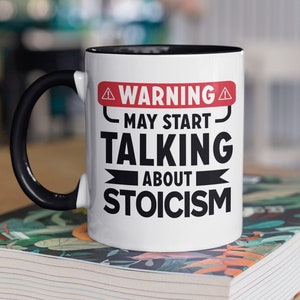 Stoic Gifts, Stoicism Mug, Warning May Start Talking About Stoicism, Zeno of Citium, Greek Philosophy, Ancient Philosopher, Teacher Gift