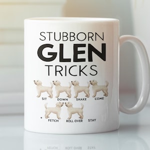 Funny Glen of Imaal Terrier Gifts, Stubborn Glen Tricks Mug, Pet GleDog Lover Coffee Cup, Present for Owner Enthusiast Breeder, Glen Terrier