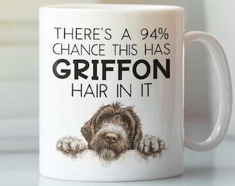 Grappige koffiemok ruwharige griffioen, cadeau: 94 procent kans dat deze beker erin zit