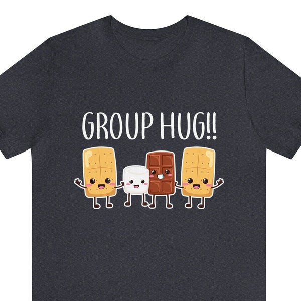 Group Hug Smore Tshirt, Smore Lover Unisex Shirt, Marshmallow Chocolate Crackers, Funny Camping Shirts, Campfire T Shirt, Group Hug Gifts