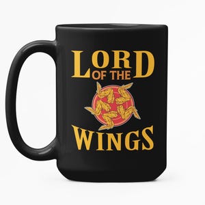 Funny Chicken Lover Gifts, Lord of the Wings Coffee Cup, Mug for Foodie Pun Fan or BBQ Enthusiast
