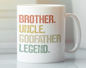 Brother Uncle Godfather Legend Mug, Godfather Gift for Uncle Brother, Godfather Present, God Father Cup, Gift for Godfather