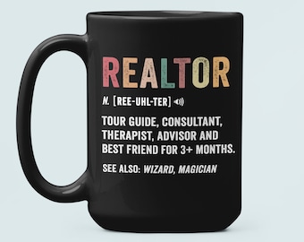 Realtor Definition Mug, Funny Realtor Gifts, Funny Realtor Coffee Mug, Real Estate Agent Coffee Cup, Gift For Realtor, Realtor Gift Ideas