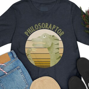 Philosophy Shirt, Philosophy Gifts, Philosoraptor Tshirt, Gift for Philosopher, Philosopher Shirts, Philosophy Teacher Tee Shirt
