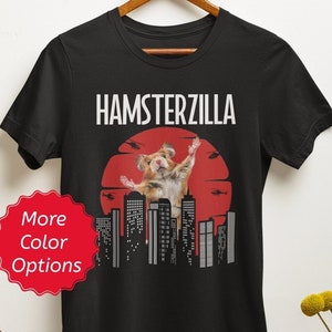 Divertente maglietta da criceto, maglietta HamsterZilla, regali per gli amanti del criceto, maglietta meme del criceto, regali unici per gli appassionati del proprietario del criceto