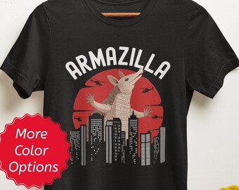 Armadillo Shirt, Armazilla Tshirt, Funny Armadillo Lover Gifts, Armadillo Meme Tee Shirt, Unique Presents for Armadillo Owner Enthusiast