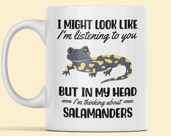Salamander Mug, Salamander Gifts, Salamander Lover Gift, Thinking About Salamanders, Funny Salamander Cup, Salamander Enthusiast