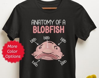 Anatomy of a Blobfish Shirt, Funny Blob Fish Lover Gifts, Blobfish Tshirt, Unique Gifts for Blob Fish Enthusiasts, Blobfish Unisex Tee Shirt