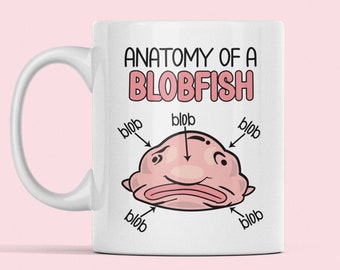 Tasse de Blobfish, cadeaux drôles de Blobfish, anatomie d'un Blobfish, poisson laid de Blob, tasse de café mignonne de Blobfish, cadeaux drôles d'amant d'animal